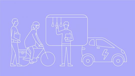 Illustration zum Thema klimafreundliche Mobilität