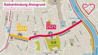Plan Radwegbau Alserbachstrasse