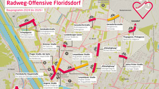 Plan Radwegbau Floridsdorf